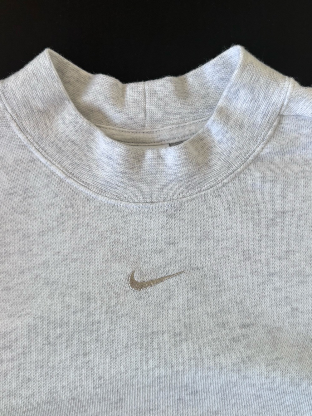 Nike Cropped Crewneck Sweatshirt in Light Grey - Picture 3 of 9